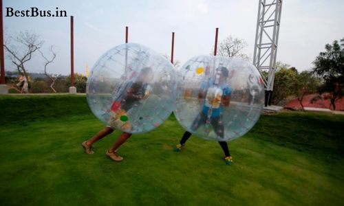 Body Zorb fight Game in Ramoji Film City