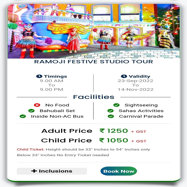Ramoji Film City Entry Ticket Online Booking