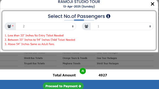 Choose number of passengers