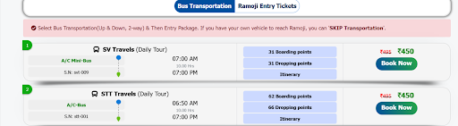 Bus Transportation Options