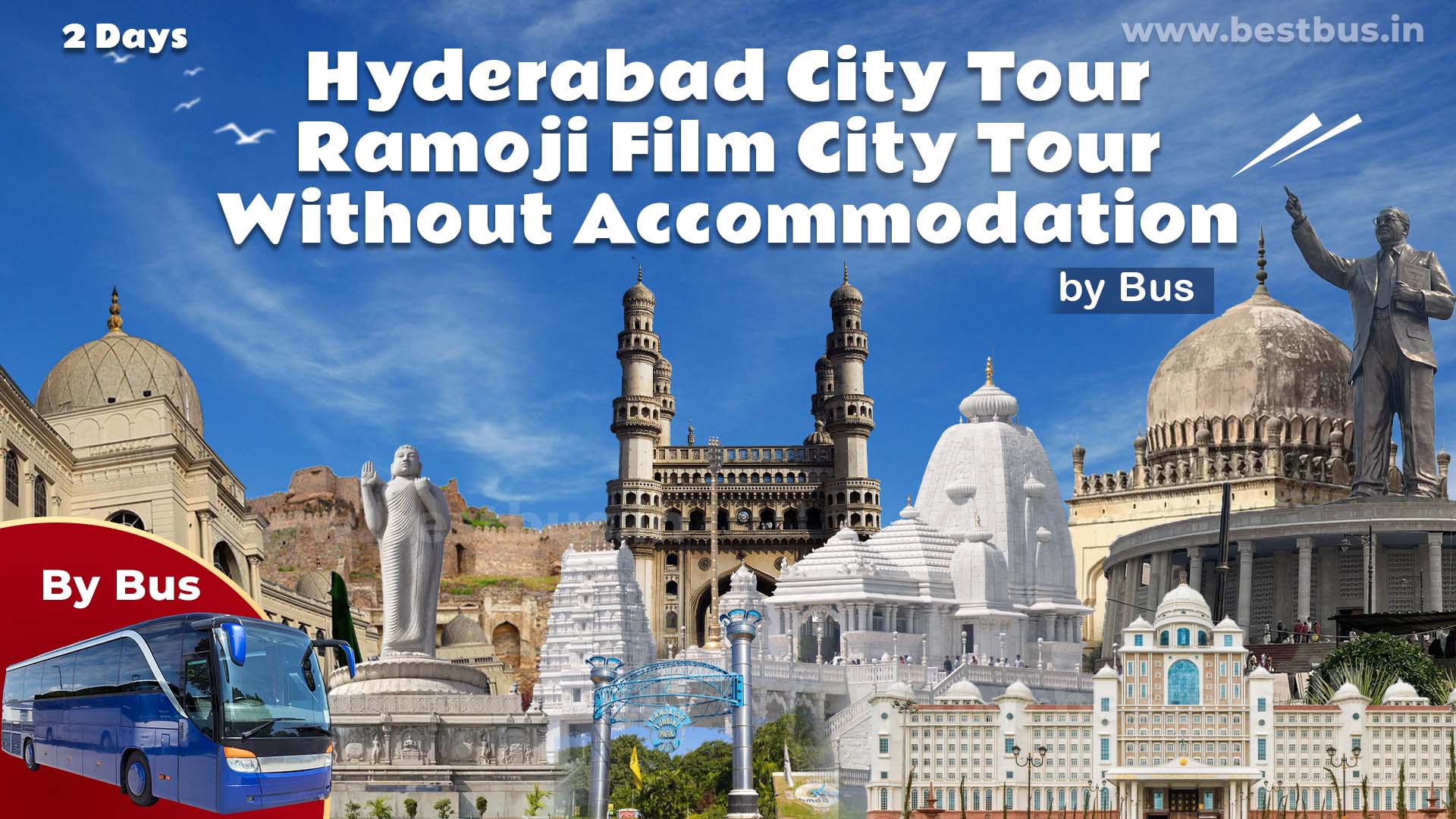 Hyderabad City Tour & Ramoji Film City Tour Without Accommodation
