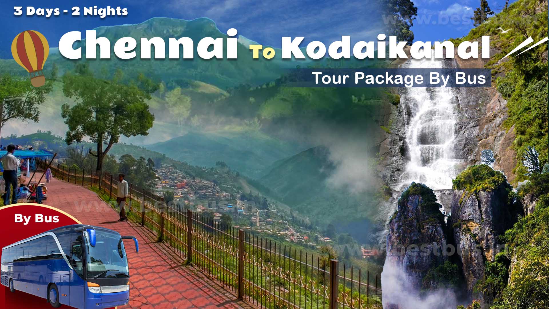 3 Days Chennai To Kodaikanal Tour Package