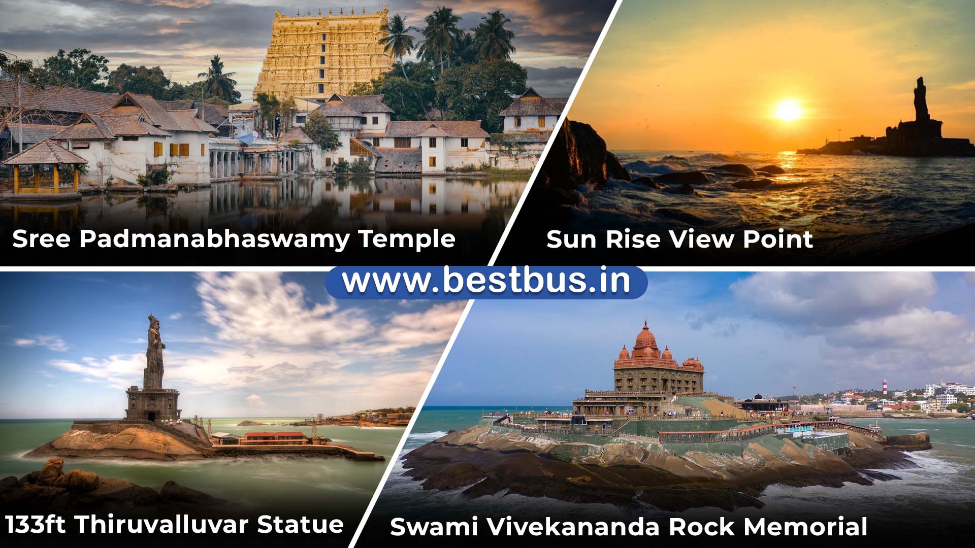 Bangalore To Madurai Rameswaram Kanyakumari Trivandrum visit place 1