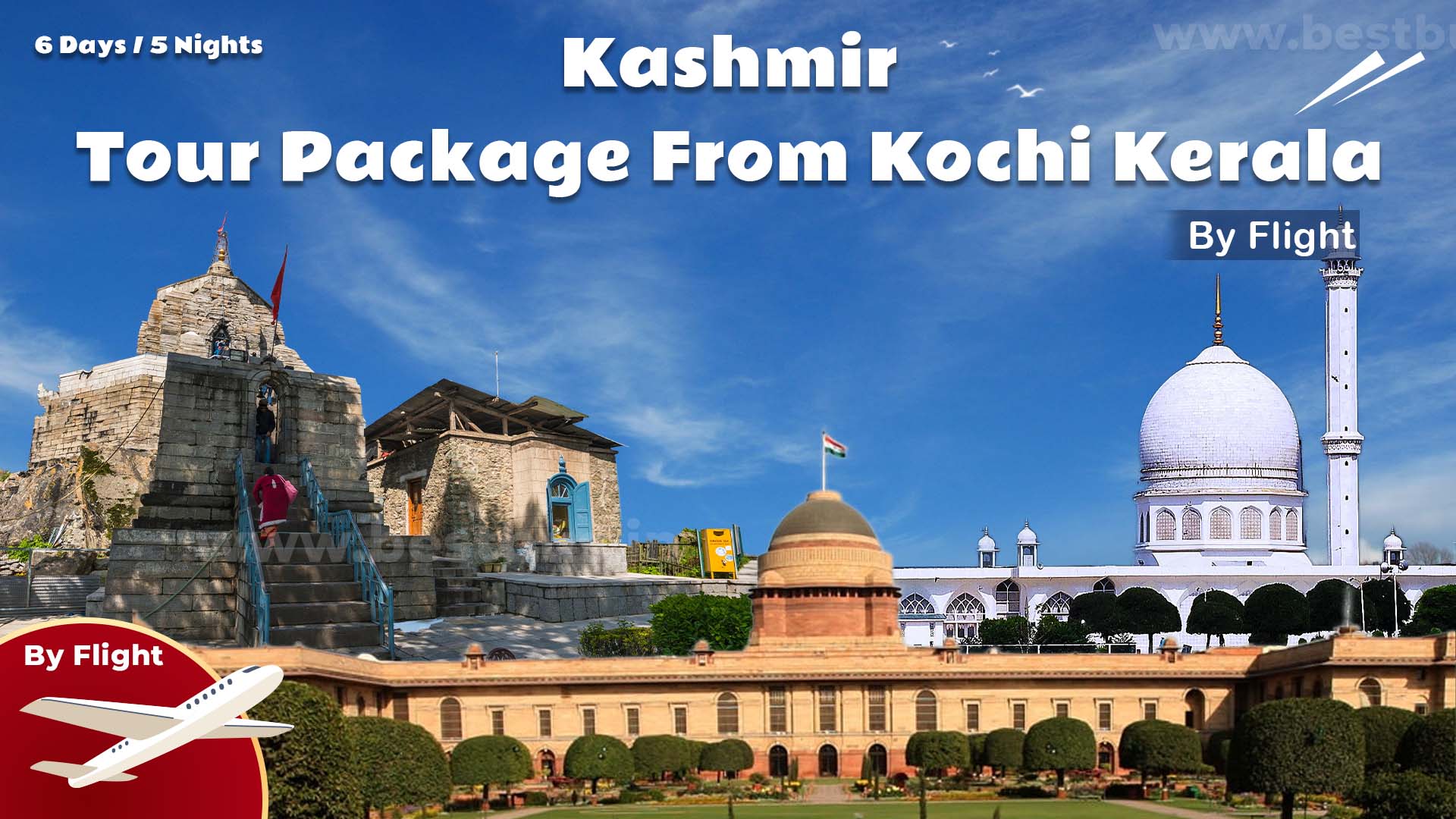Kashmir Tour Package From Kochi Kerala With Flight