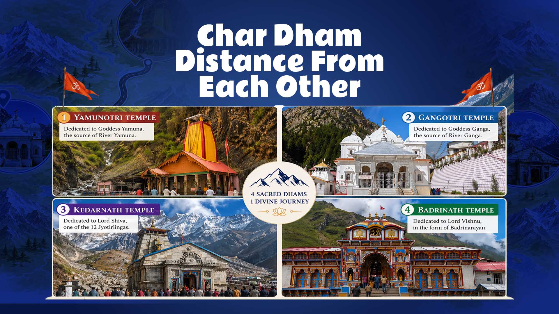 Char Dham Distance From Each Other