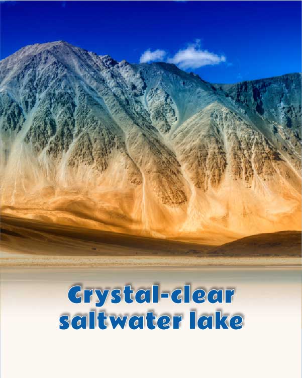 crystal-clear saltwater lake