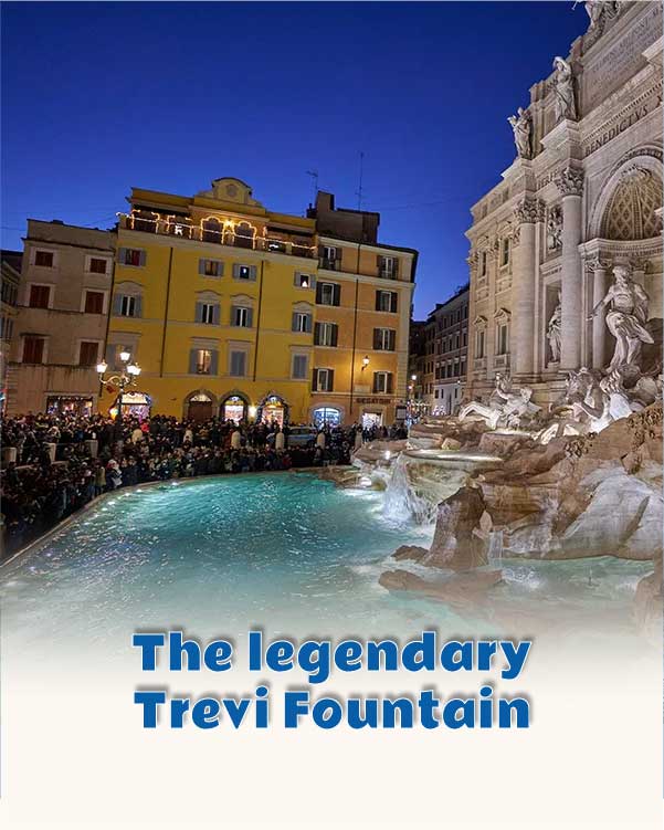 The  legendary Trevi Fountain