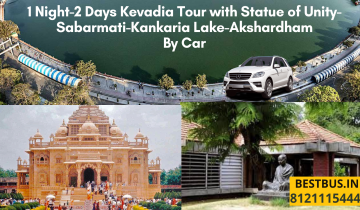  1 Night-2 Days Kevadia Tour with Statue of Unity-Sabarmati-Kankaria Lake-Akshardham