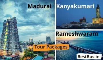  Madurai-Rameshwaram-Suchindram-Kanyakumari Tour Package from Bangalore