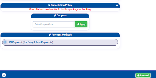 Step 8 - Choose payment method and paste coupon code