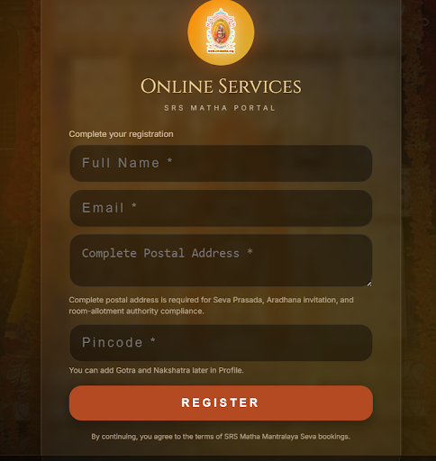 step4 - complete registration